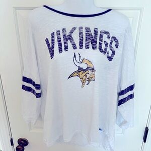 Starter brand women’s XXL football 3/4 sleeve tee - Minnesota Vikings